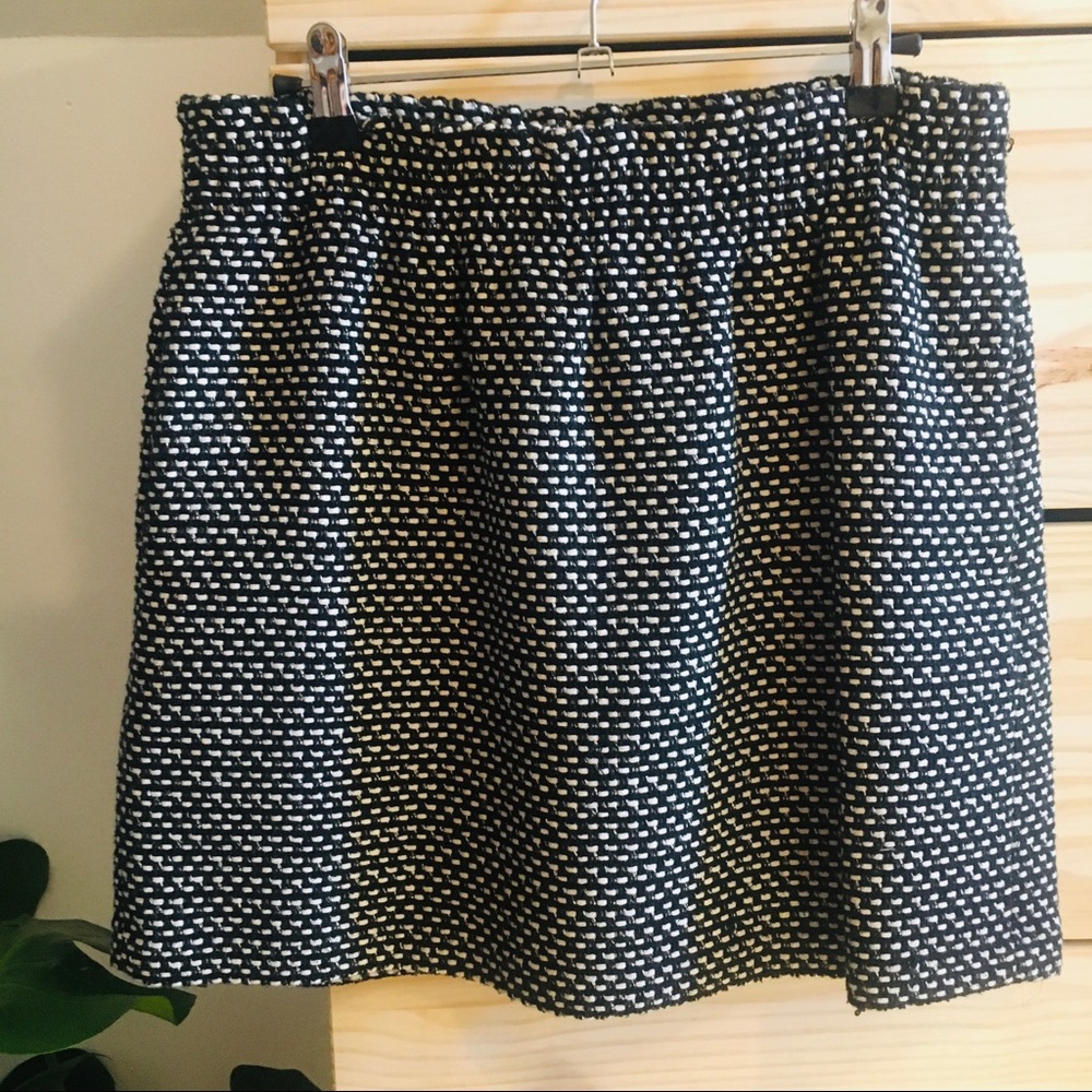 JCrew white/black skirt
